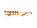 Круглый карниз на стальной трубе D=28mm 