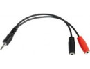 Кабель Audio 3.5 мм Jack (M) 4pin - 2x3.5 мм Jack (F)  Gembird CCA-417 0,2m 4-х контактная вилка в 3.5 mm стерео выход + микрофон