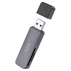 Картридер HOCO HB45 SPIRIT 2-IN-1 USB 3.0 [620505] (METAL GRAY)