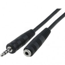 Кабель удлинительный VCOM 3.5 Jack (М) - 3.5 Jack (F), стерео, аудио, 5.0м