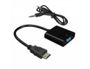 Кабель-адаптер ACD-DAHVF-01B |ACD-DAHVF-01B| HDMI-VGA, Golden Plated, 19m/15f, Черный, 0.2м (742576)