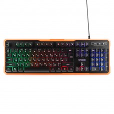 Клавиатура Гарнизон GK-320G, полноразмерная, 104кл, 12Fn, MultiRainbow, 1.5м, черная