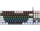 Клавиатура Оклик K600X механическая черный/серый USB Multimedia for gamer LED каб.:1.8м