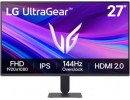27" LG 27G411A-B (игровой, 16:9, 1920x1080, IPS, 144 Гц, AMD FreeSync/NVIDIA G-Sync, HDR10, HDMI+DP, 3.5 jack, VESA100)