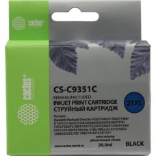 Картридж Cactus CS-C9351C (№21XL) Black для hp D3920/3940/1360/1460/1470/1560/2330/2360(восстановлен из б/у)
