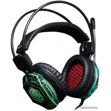 Наушники с микрофоном Оклик HS-L500G TOXIC черный 2.2м мониторные (472656)