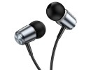 Наушники (Вставные) HOCO M108 SPRING METAL UNIVERSAL EARPHONES WITH MIC  [797575] (METAL GRAY)